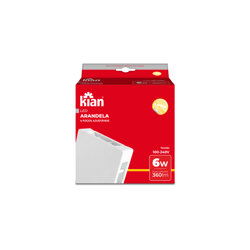 LED Arandela 4 focos